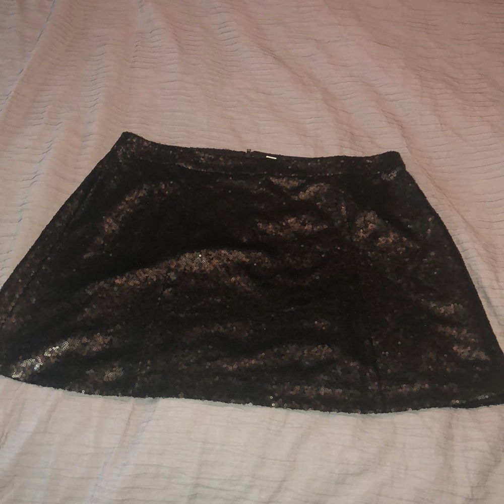 Black sequin skirt